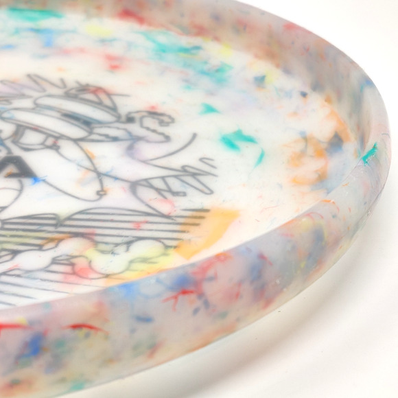 Wham-O Reflyer Frisbee 10.75" 170g w Adobe Logo Art Multicolor Tie Dye Recycled - Picture 13 of 16